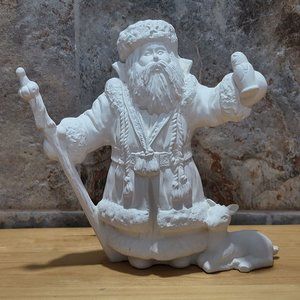 VTG Ready to Paint  Ceramic Santa Claus Bisque 1998